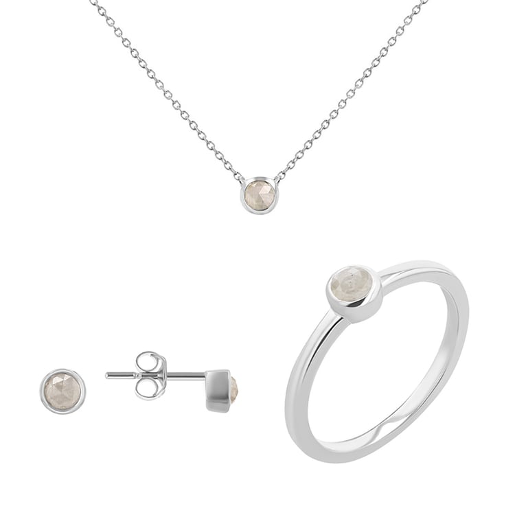 Minimalistická kolekcia šperkov so salt and pepper diamantmi Jana 118499