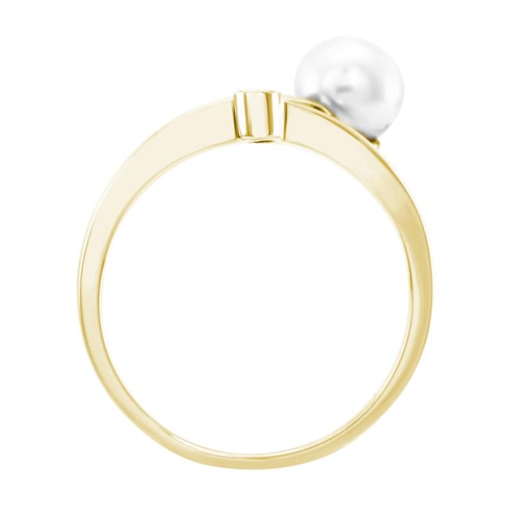 Zlatý prsteň s perlou 24730