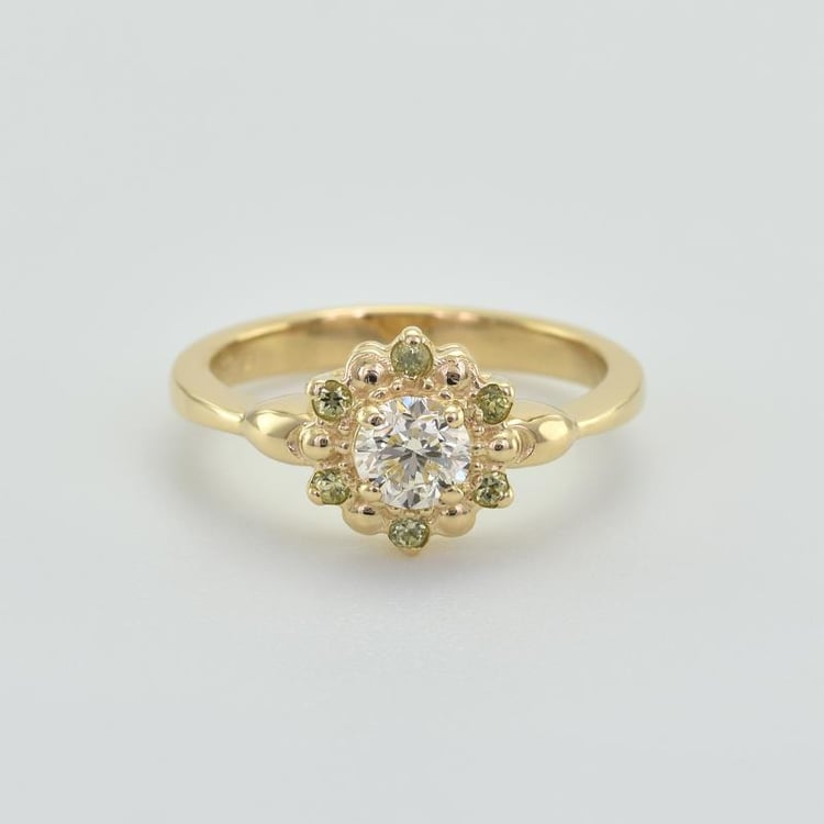 Prsteň s diamantom zo zlata 43638