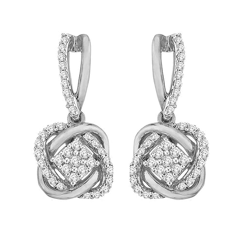 Zlatý set prepletaných šperkov s diamantmi Emilis