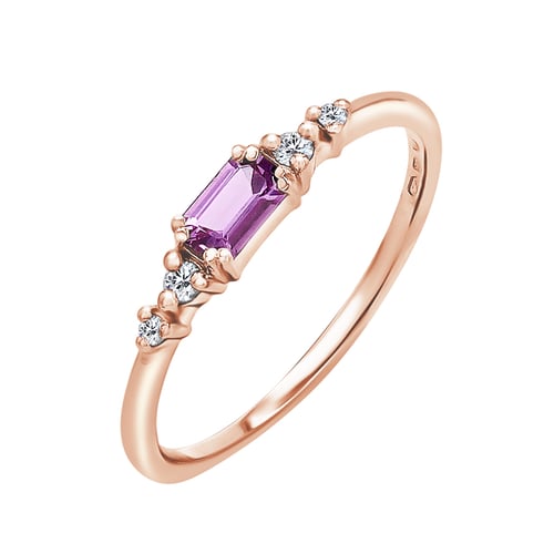 Prsteň s emerald zafírom a diamantmi Taia