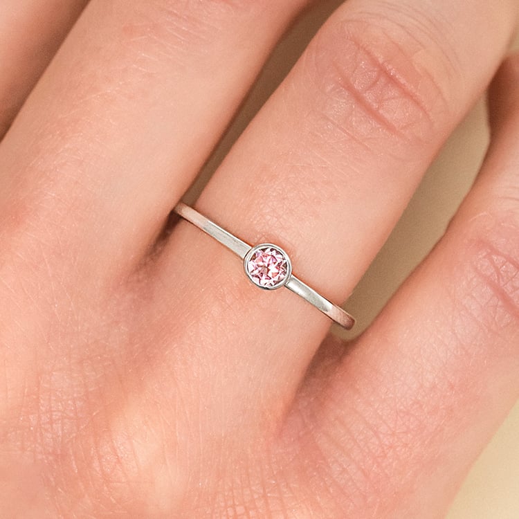 Zlatý minimalistický prsteň s morganitom Kathleen 156597