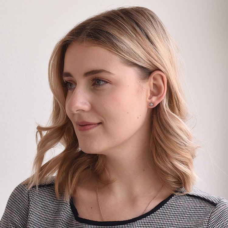 Zlaté náušnice s diamantom 69196