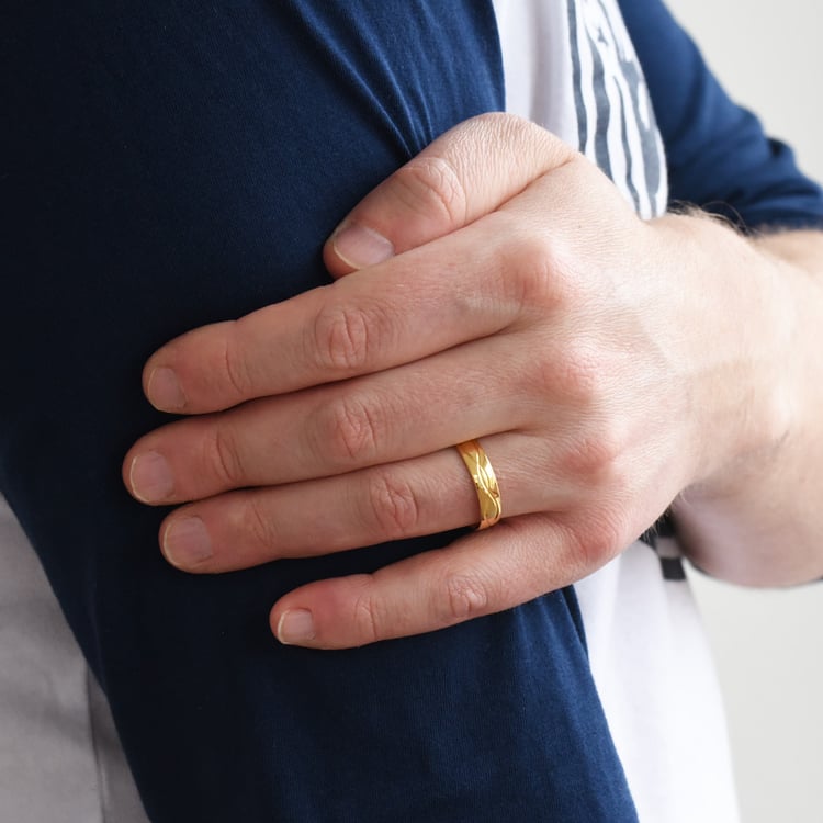 Pánský snubný prsteň zo zlata 76987