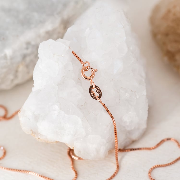 Venezia retiazka 50 cm z ružovo pozlateného striebra 107597