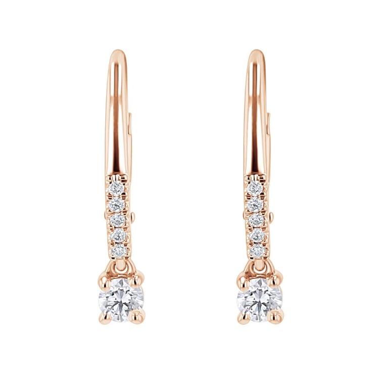 Zlaté visiací náušnice s prírodnými diamantmi 161734