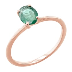 Elegantný zásnubný prsteň s oval smaragdom Frost