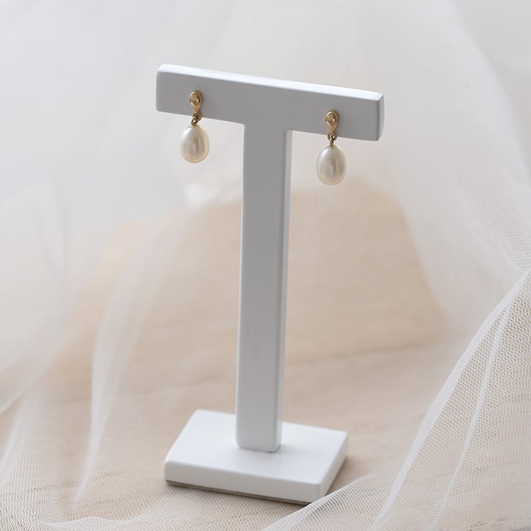 Elegantné perlové náušnice 63750