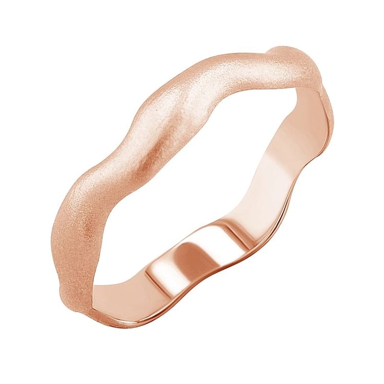 Matné vlnité svadobné obrúčky zo zlata Renny 128147