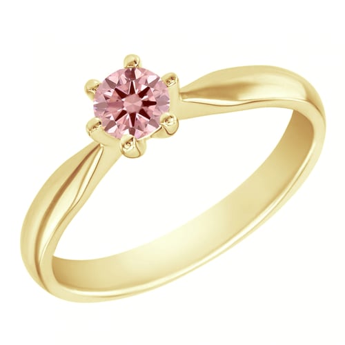 Zásnubný prsteň s certifikovaným fancy pink lab-grown diamantom Iravan
