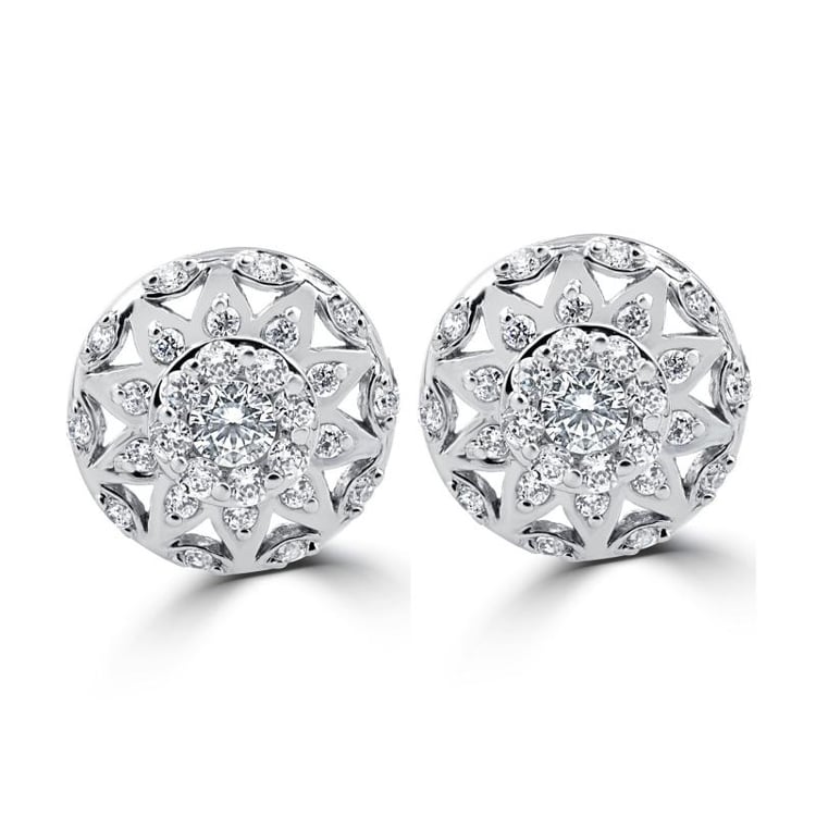 Diamantové zlaté náušnice