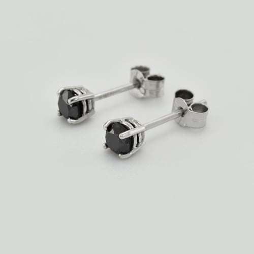 Náušnice s 0.5ct čiernymi diamantmi Ingrid