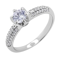 Zásnubný zlatý prsteň s lab-grown diamantmi Lineas