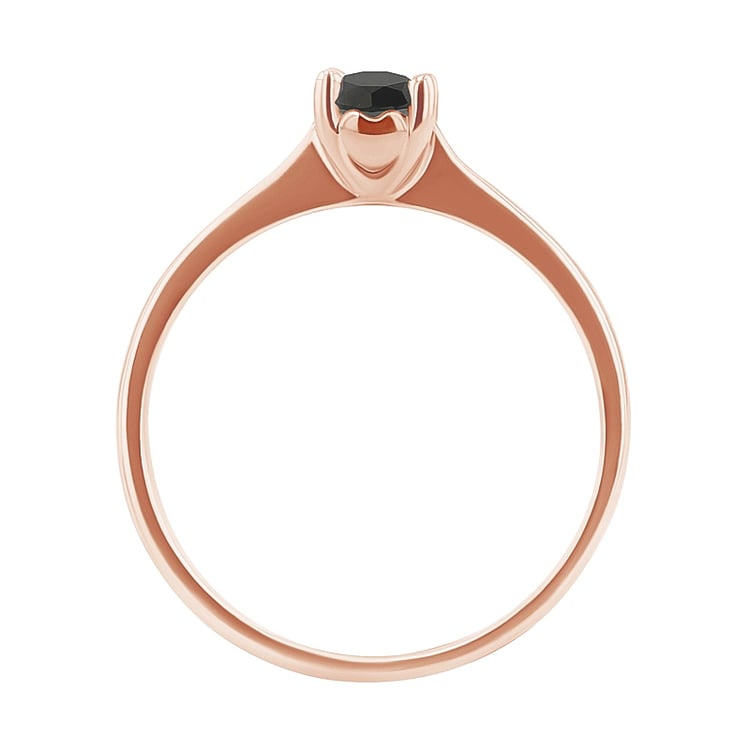  Zásnubný prsteň so srdiečkom a čiernym diamantom Langia 136212