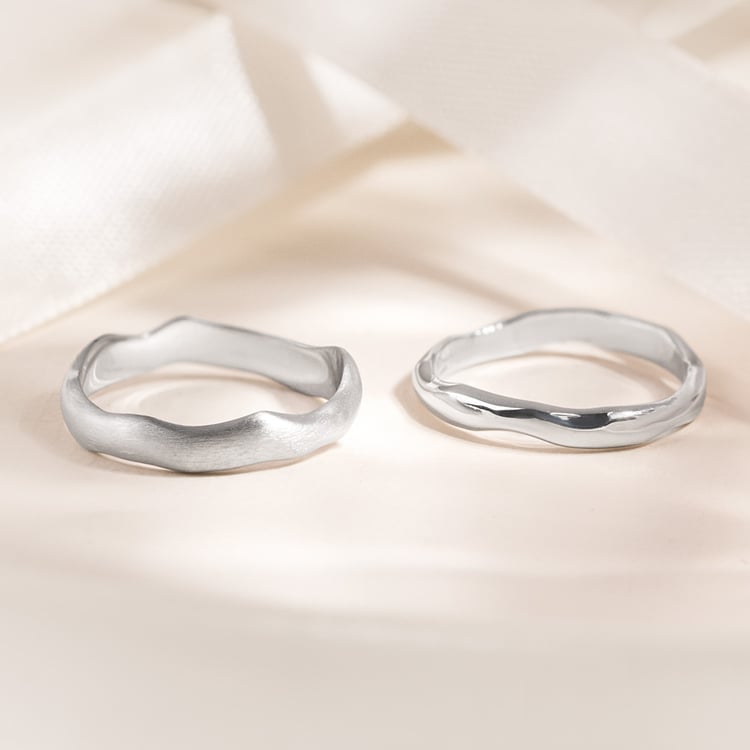 Nepravidelné zlaté svadobné obrúčky 157079