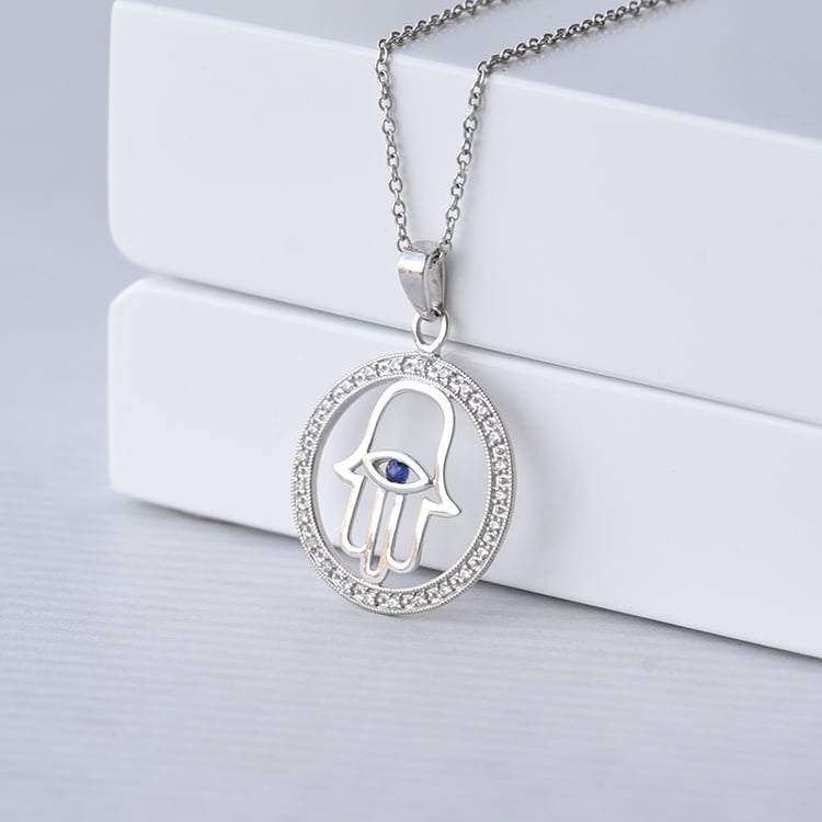 Zlatý náhrdelník v tvare ruky 68983