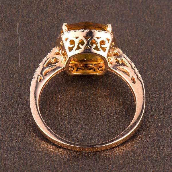 Zlatý prsteň s citrínom 6514