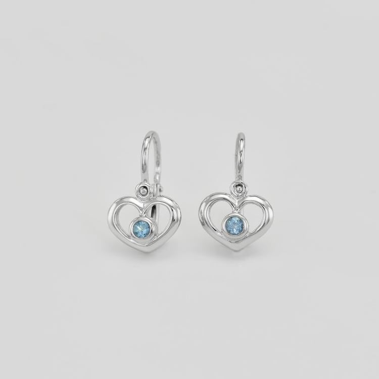 Detské zlaté náušnice srdiečka 38443