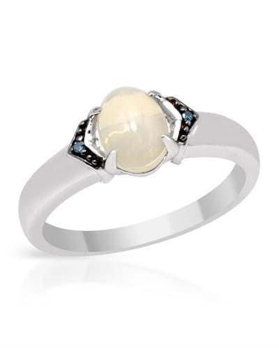 Opálový prsteň s diamantmi