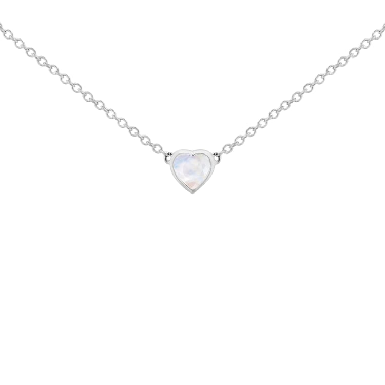 Náhrdelník s mesačným kameňom v tvare srdiečka Davila 144787