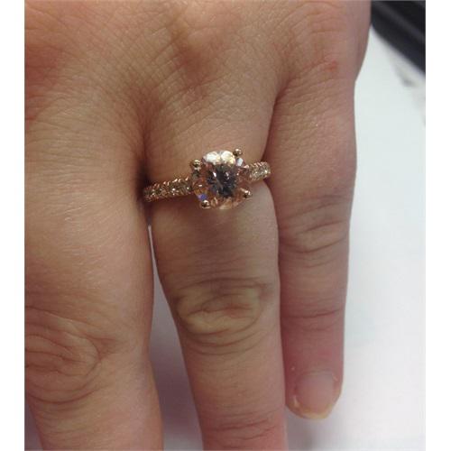 Prsteň z ružového zlata Harrah 6369