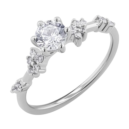 Romantický zásnubný prsteň s lab-grown diamantmi Therese