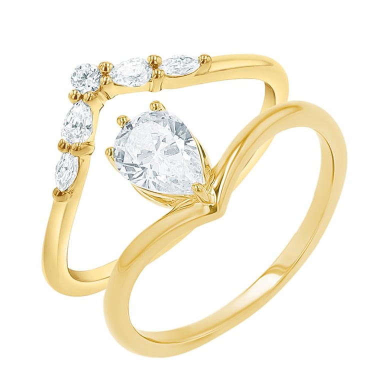 Originálny zásnubný set prsteňov s lab-grown diamantmi 156200