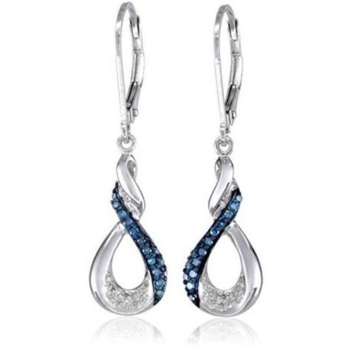 Visacie diamantové náušnice