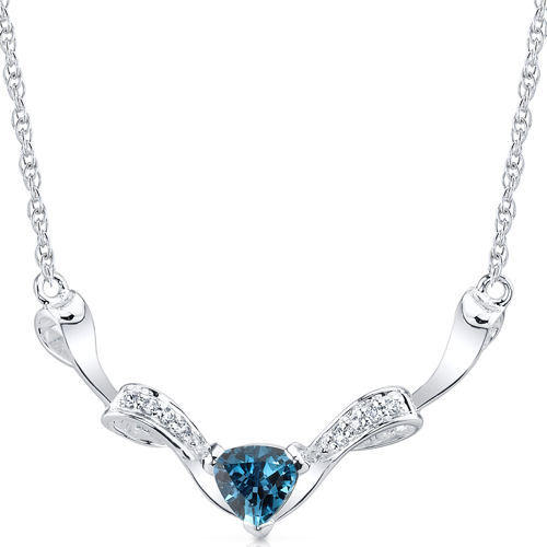 Elegeantný strieborný náhrdelník s topásom Cerdwin