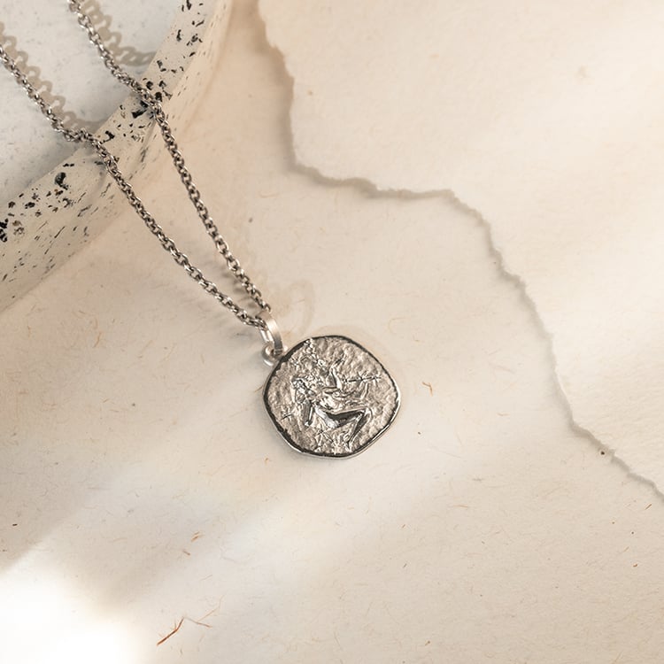 Strieborný prívesok so symbolmi znamenia zverokruhu 136695