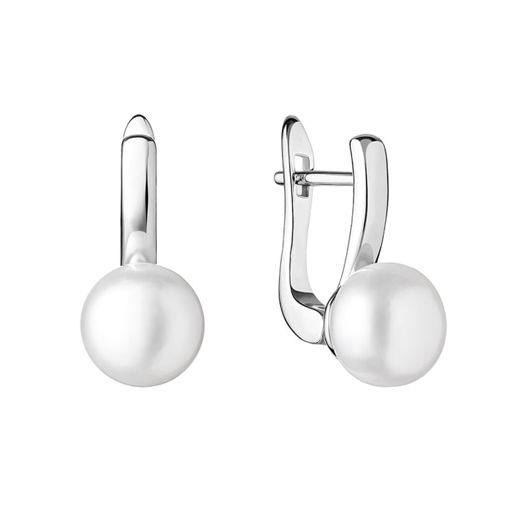 Strieborné perlové náušnice