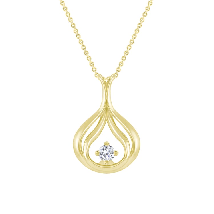 Diamantový zlatý prívesok