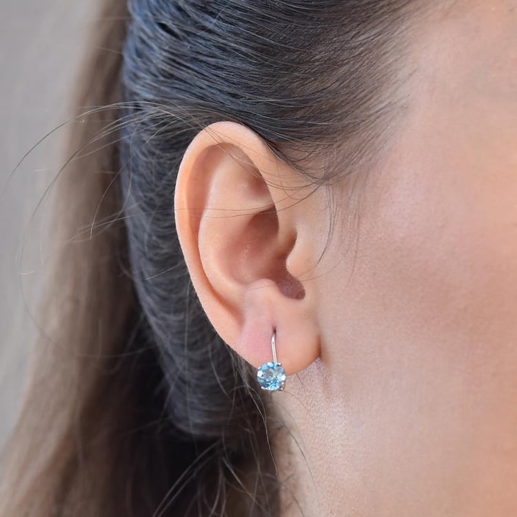 Strieborné náušnice so švajčiarskmi topásmi 32817