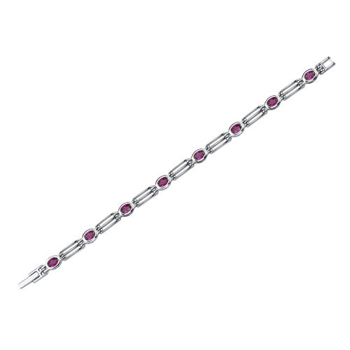 Strieborný náramok s rubínmi Noal 10105