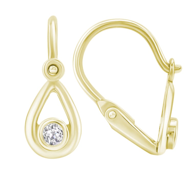 Zlaté náušnice pre deti slzy 31037