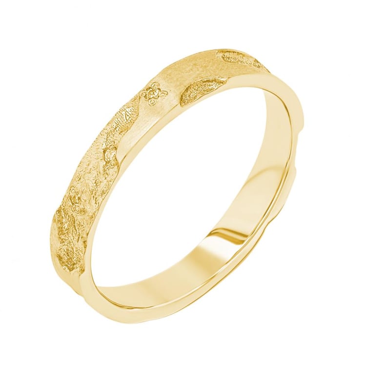 Svadobné obrúčky s ručne rytým povrchom Cley 156442