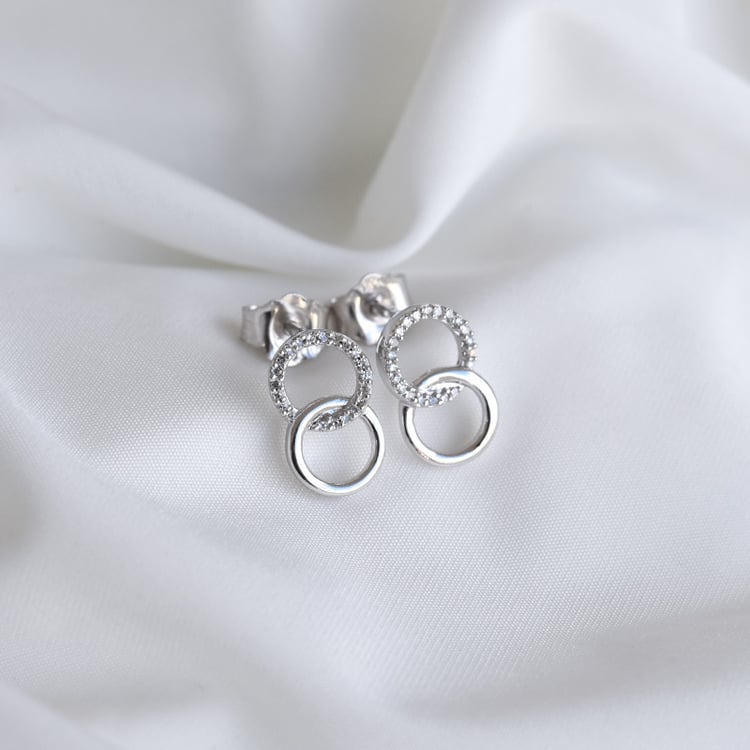 Diamantové náušnice z bieleho zlata 85266