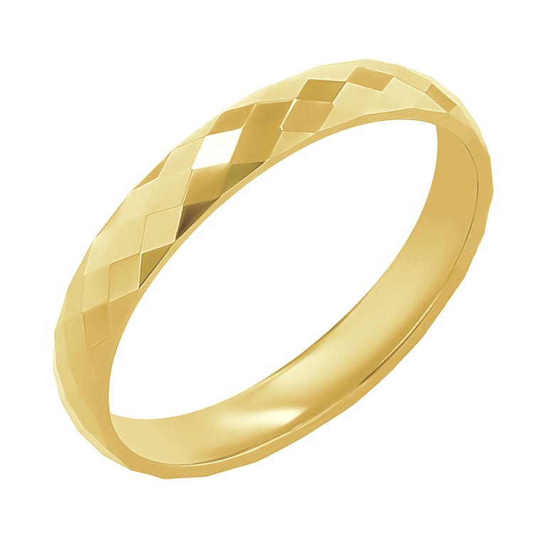 Zlaté svadobné obrúčky so vzorom Sumi 117377