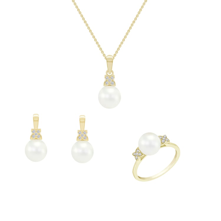 Zlatá perlová kolekcia šperkov 44873