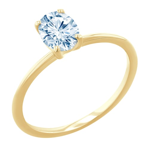 Elegantný zásnubný prsteň s oval akvamarínom Frost