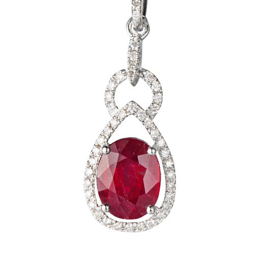 Náhrdelník s rubínom zo zlata Edna