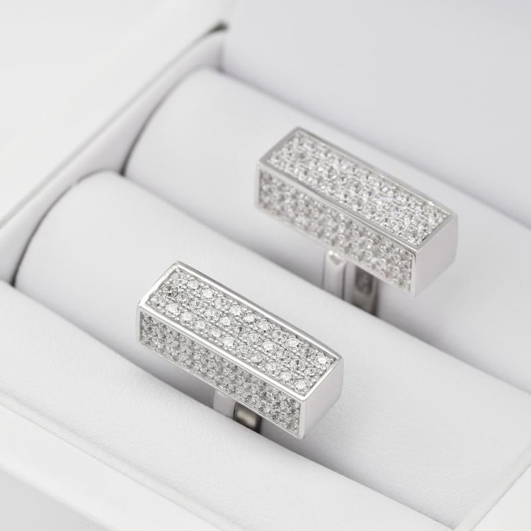 Manžetové gombíky zo striebra