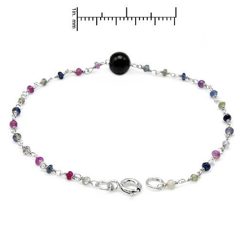 Strieborný náramok so zafírmi 1686