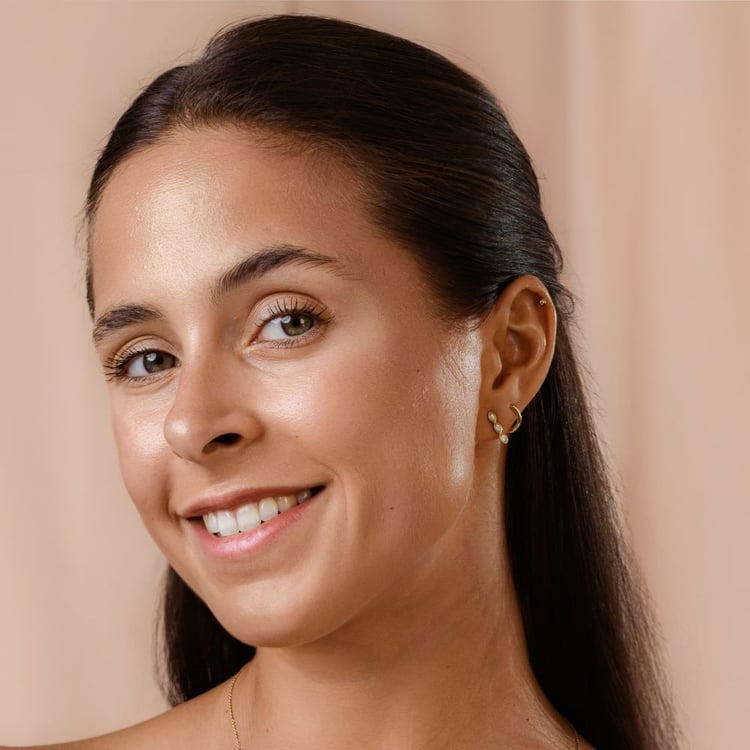 Zlaté náušnice s lab-grown diamantmi Monna 161446