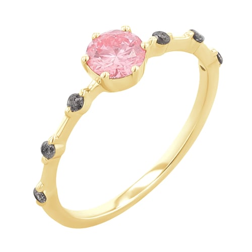 Zásnubný prsteň s certifikovaným fancy pink lab-grown diamantom Jelena