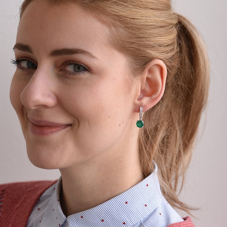 Strieborné visiace náušnice 60201