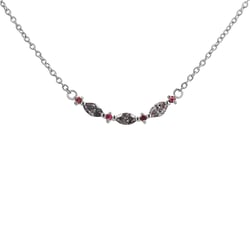Náhrdelník s marquise salt and pepper diamantmi a turmalínmi Lively