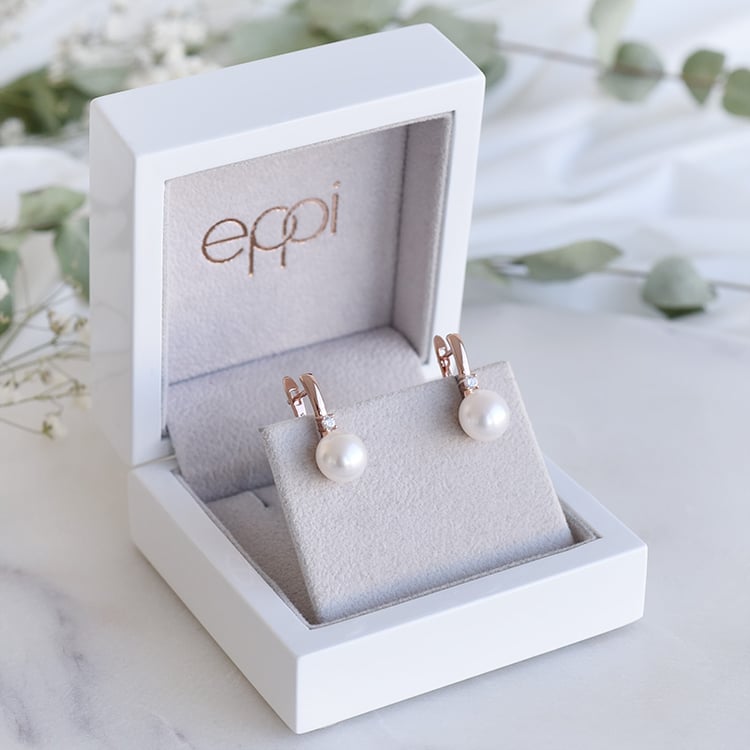 Pozlátené náušnice s perlami 87947