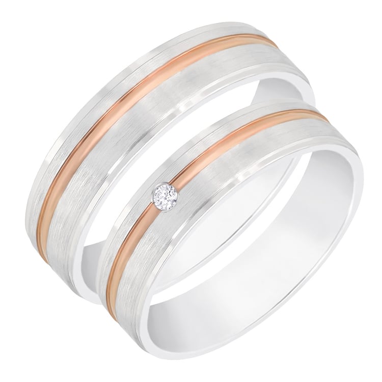 Dvojfarebne snubné prstene 60597