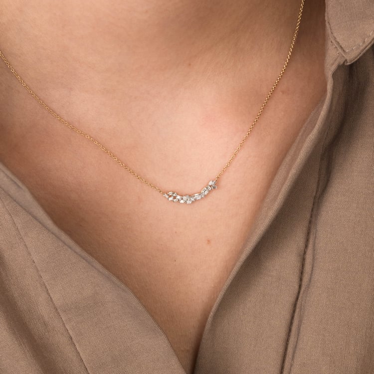 Zlatý náhrdelník s lab-grown diamantmi 165745